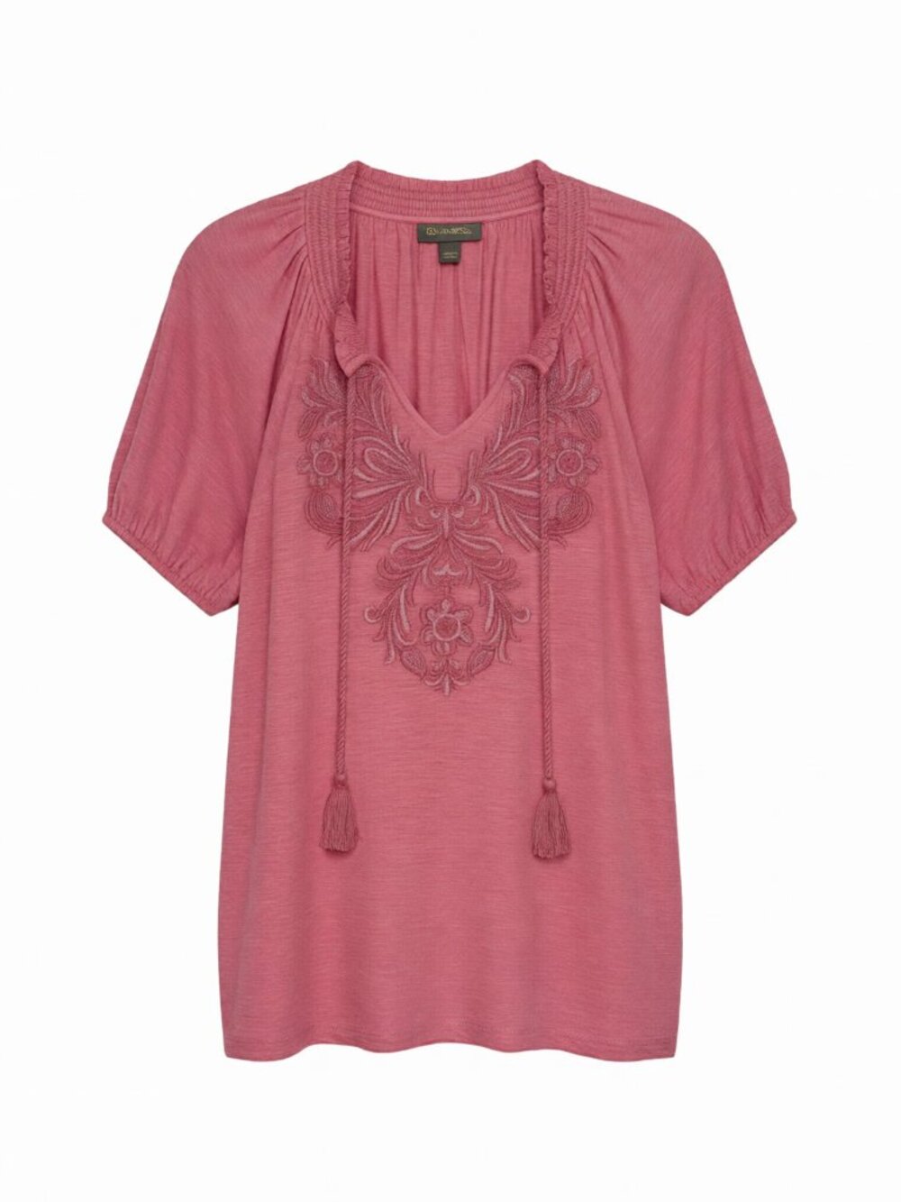 Style & Co Women's Embroidered Top L